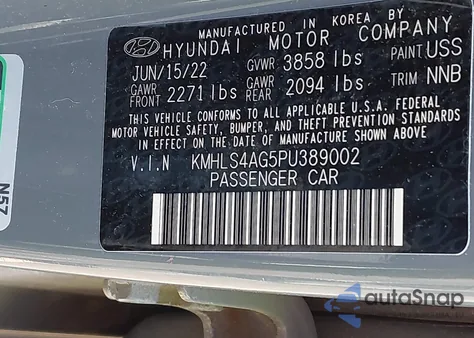 2023 Hyundai Elantra Sel из США, поврежденный, VIN KMHLS4AG5PU389002